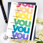 CZ Design Stamps and Dies You set828you Cheering for You Love You Card
