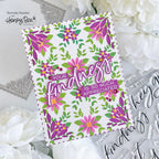 Honey Bee Daisy Lattice Stencil Set Of 4 hbsl-120 Floral Kindness Card | color-code:ALT01