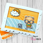 Pink and Main You're on a Roll Clear Stamps PM0616 Skates