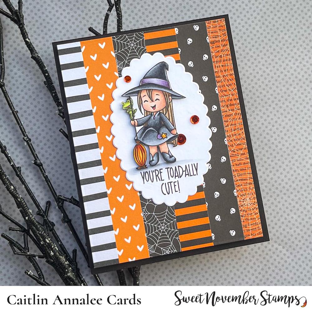 Sweet November Stamps You're Toad-ally Cute Clear Stamp Set snstchw23 Witch