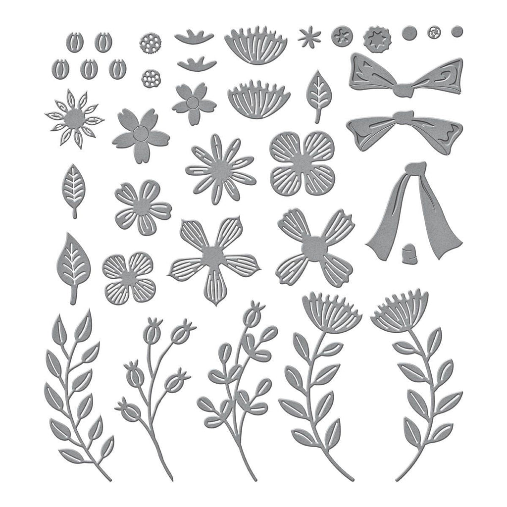 s5-598 Spellbinders Garden Wreath Add-Ons Etched Dies