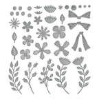 s5-598 Spellbinders Garden Wreath Add-Ons Etched Dies