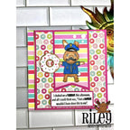 Riley And Company Funny Bones I Choked on a Carrot Cling Rubber Stamp rwd-1173 police bunny