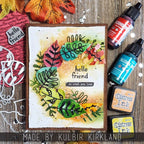 Tim Holtz Sizzix Artsy Leaves Thinlits Dies 666380 hello friend