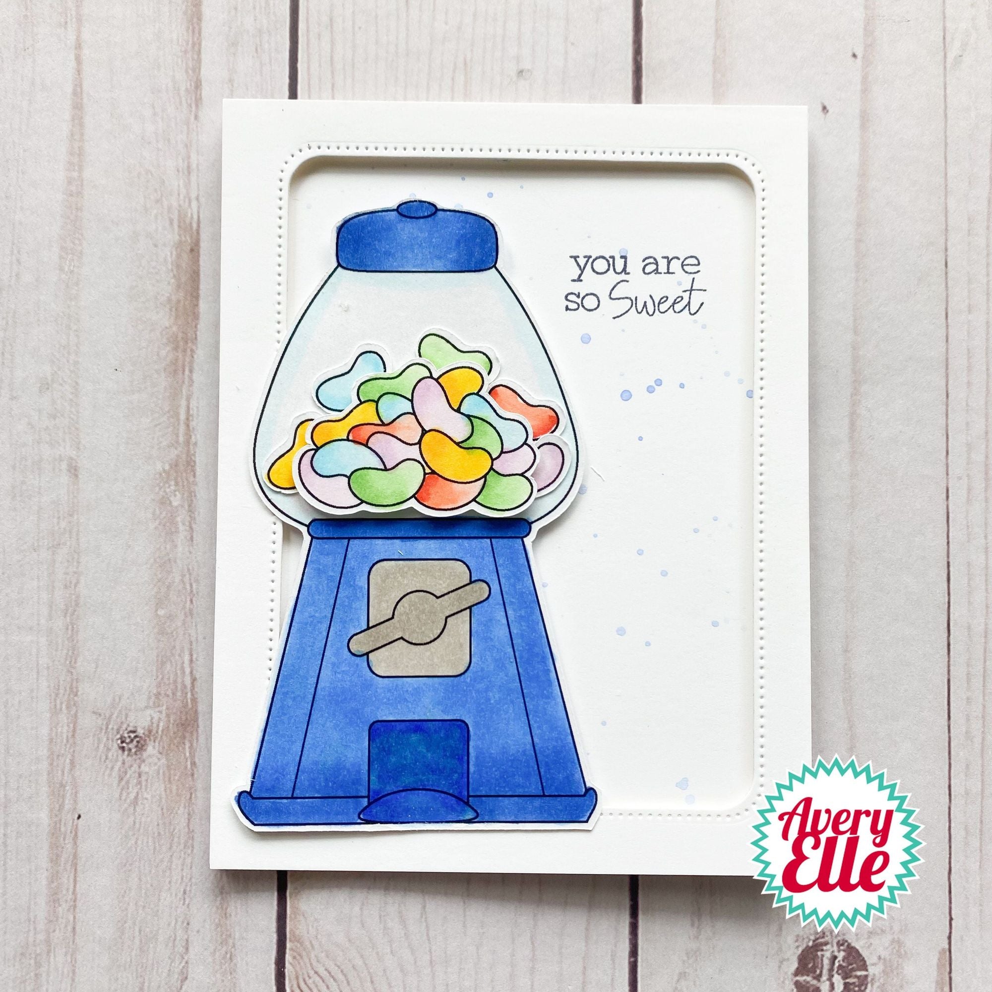 Avery Elle Clear Stamps Have A Ball ST-23-36 jellybeans