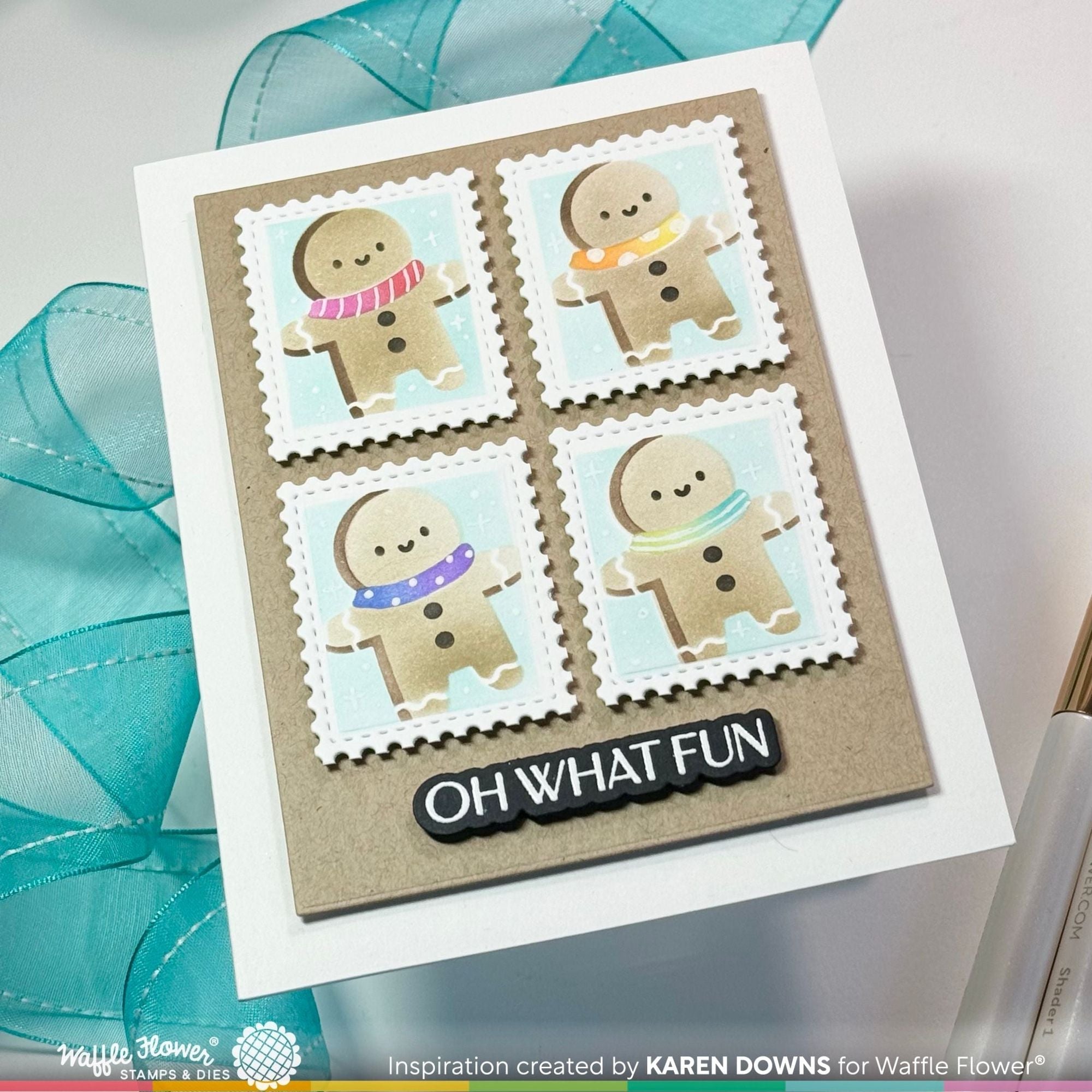 Waffle Flower Elegant Christmas 2 Matching Dies 421732 gingerbread