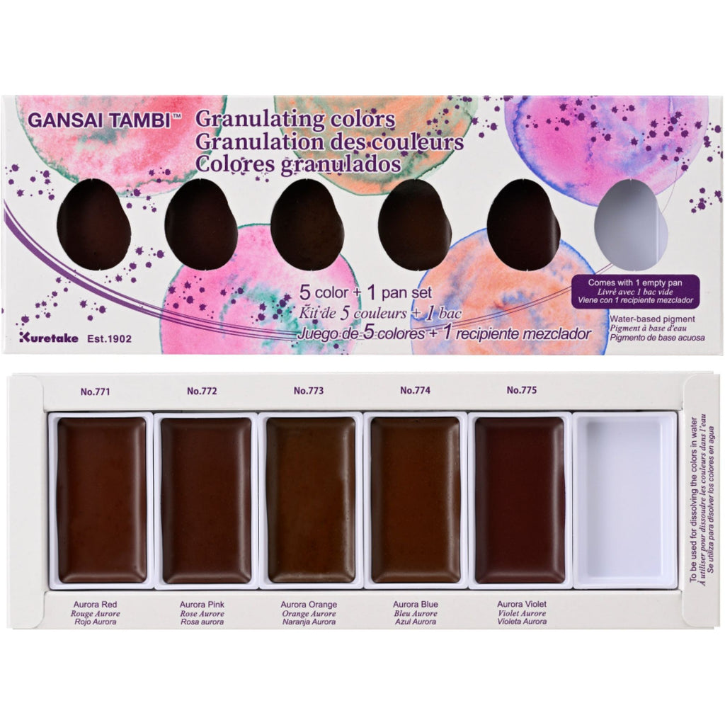 Zig Kuretake Gansai Tambi Set 1 Granulating Color Watercolor Set mc20gn