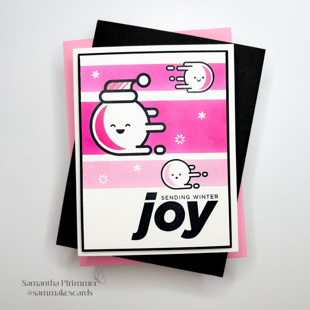 CZ Design Clear Stamps Zippy Winter cz286c Sweet Wishes Winter Card