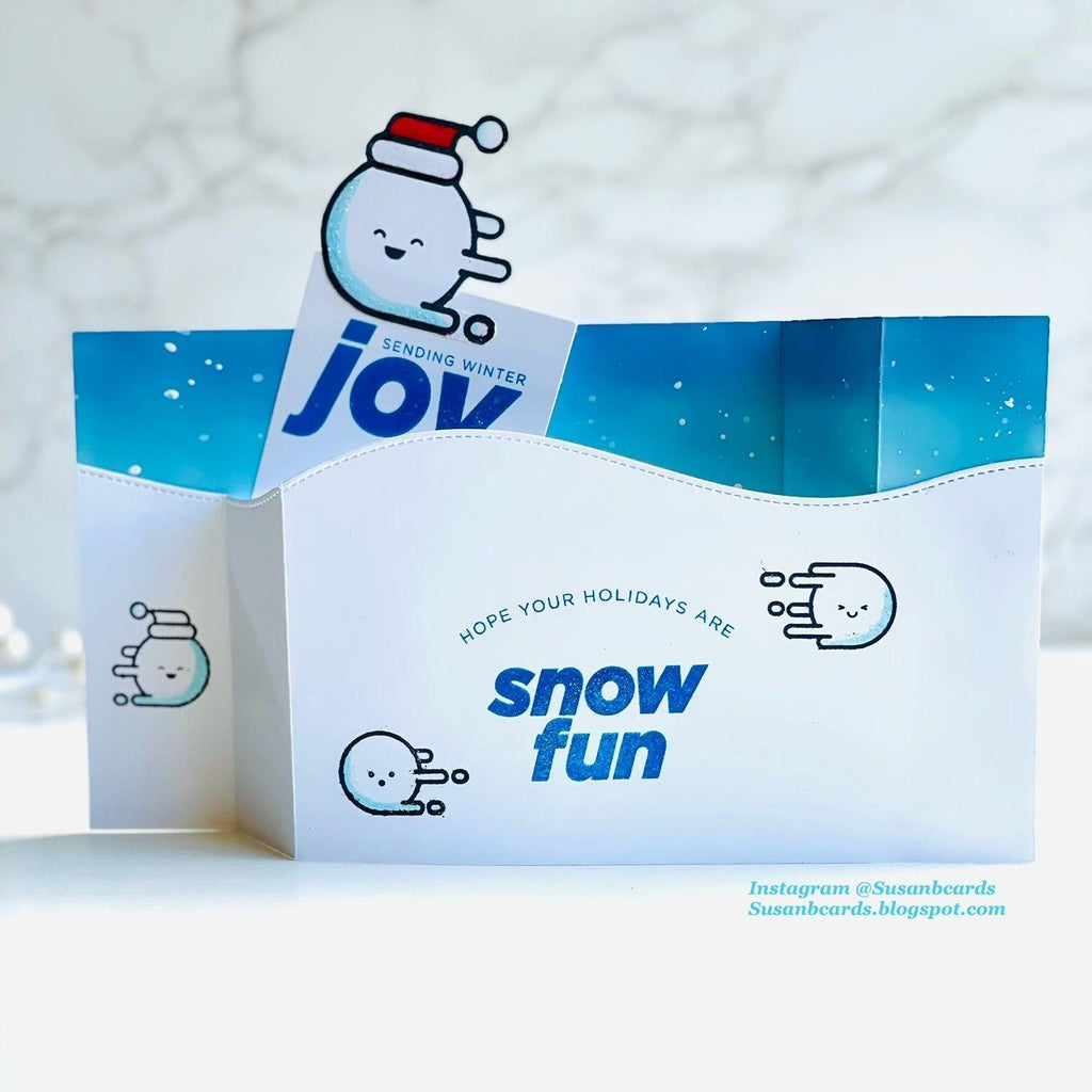 CZ Design Clear Stamps Zippy Winter cz286c Sweet Wishes Winter Card