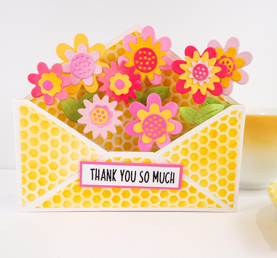 Pink and Main Envelope Pop Up Card Dies PNM496 Thank You