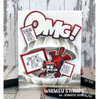 Whimsy Stamps Red Panda Beach Clear Stamps DP1115 OMG