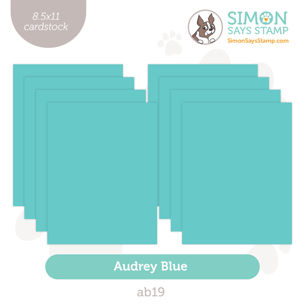 Simon Says Stamp Cardstock 100lb Audrey Blue AB19