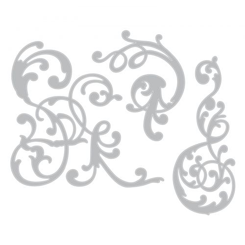 Tim Holtz Sizzix ADORNED Thinlits Dies 664176 line art