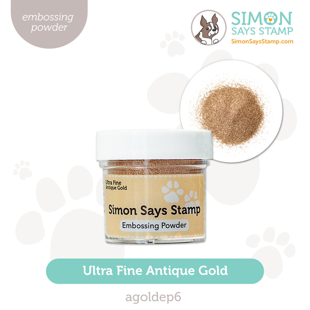 Simon Says Stamp Embossing Powder Antique Gold Ultra Fine Detail AGoldEP6