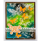 Simon Says Stamp Embossing Folder Confetti Butterflies sf511 Happy Camper Thank You Card | color-code:ALT12