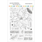Alex Syberia Designs Festive Poinsettia Stamp Set asdsta73
