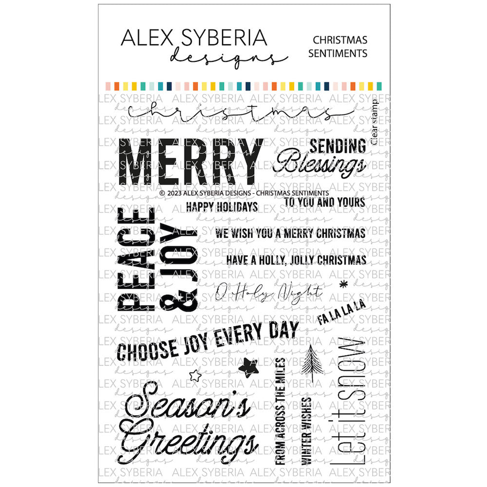 Alex Syberia Designs Christmas Sentiments Stamp Set asdsta96