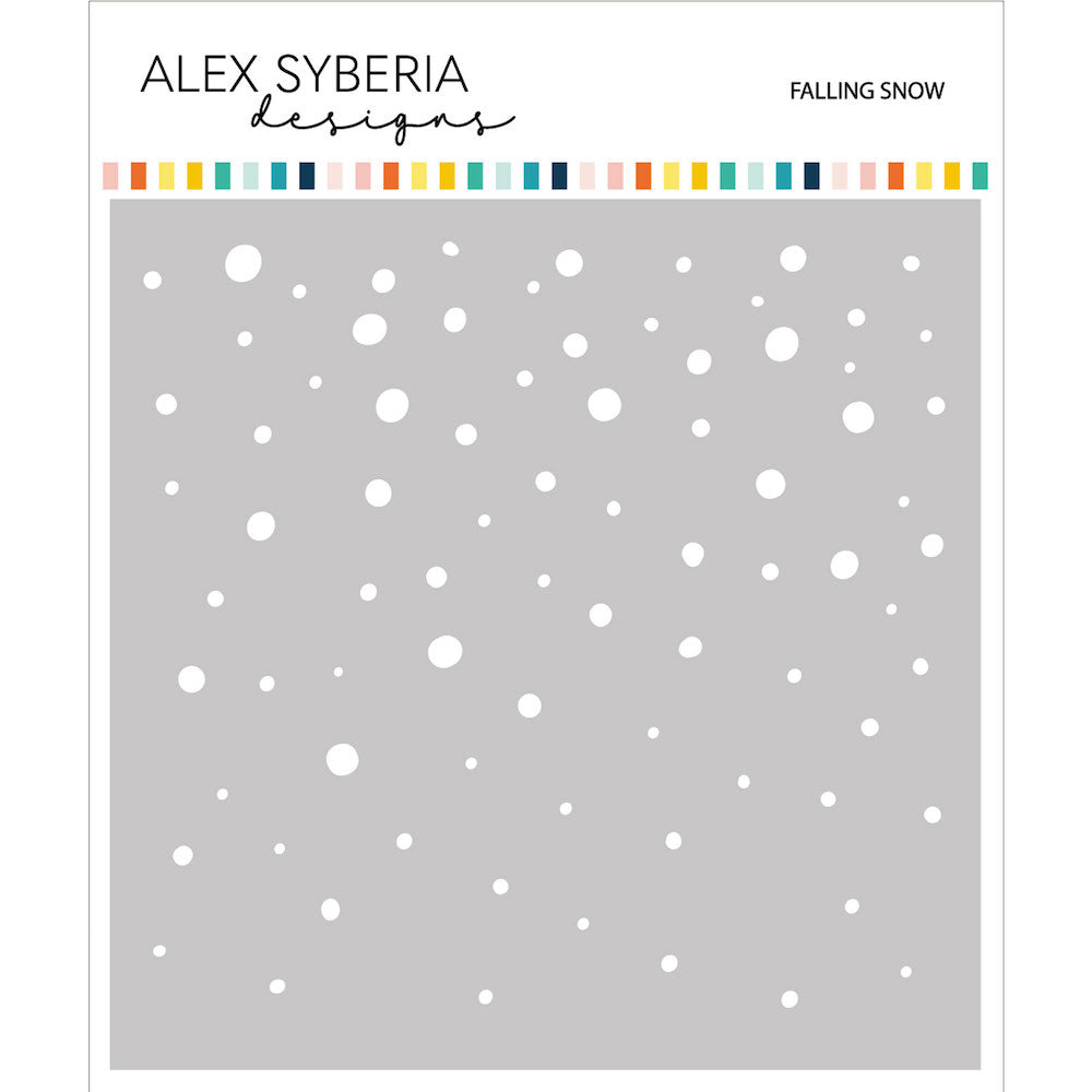 Alex Syberia Designs Falling Snow Stencil asdste98