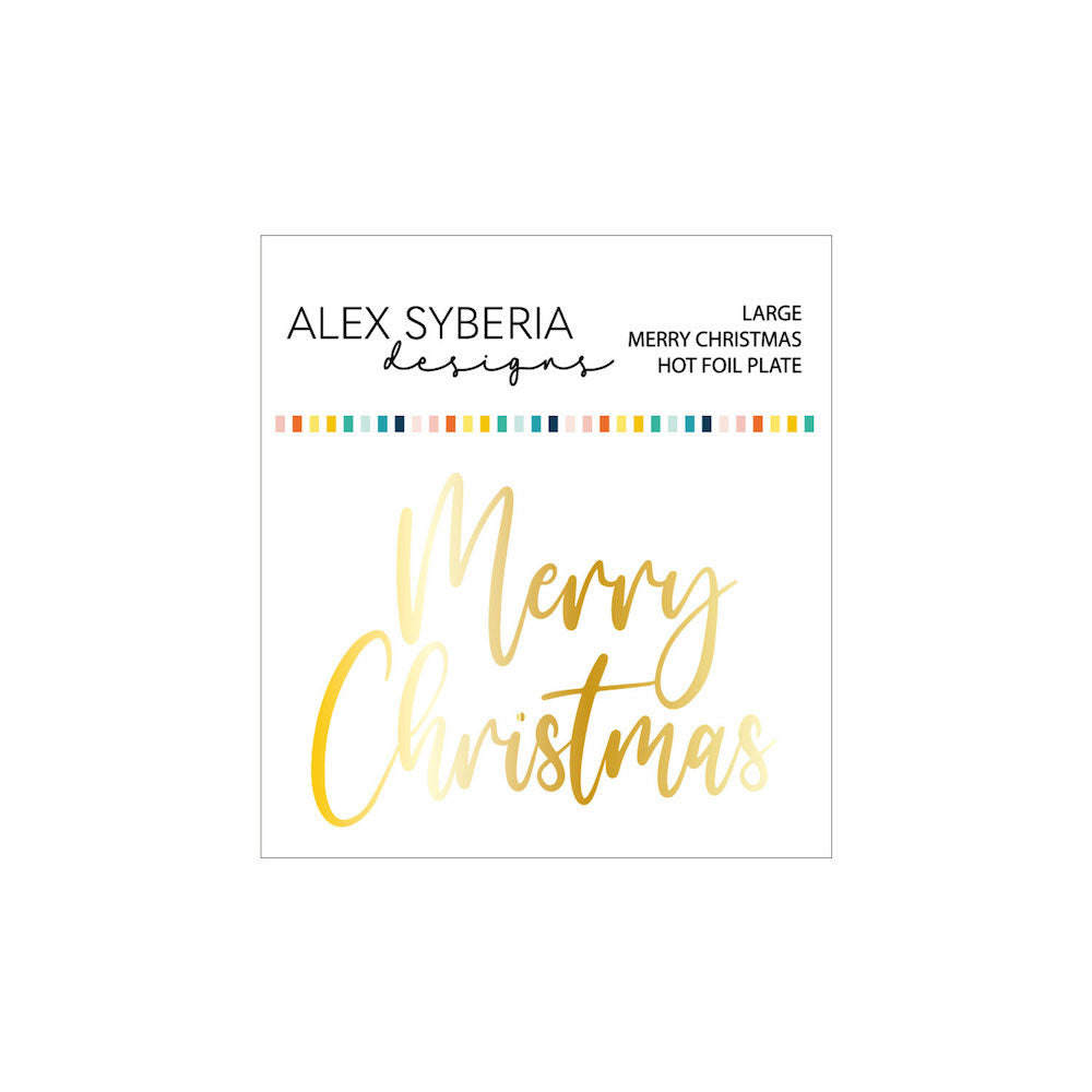 Alex Syberia Designs Large Merry Christmas Hot Foil asdhf101