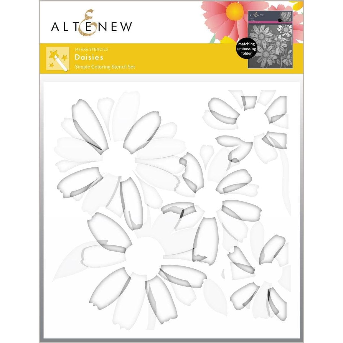 Altenew DAISIES Simple Coloring Stencils ALT7343