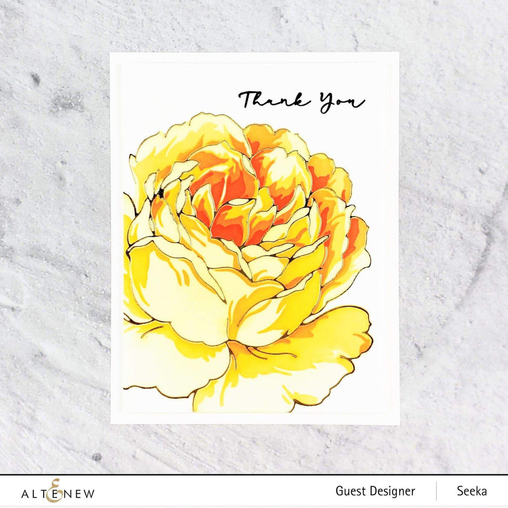 Altenew GILDED ROSE Layering Stencils ALT6643 thank you