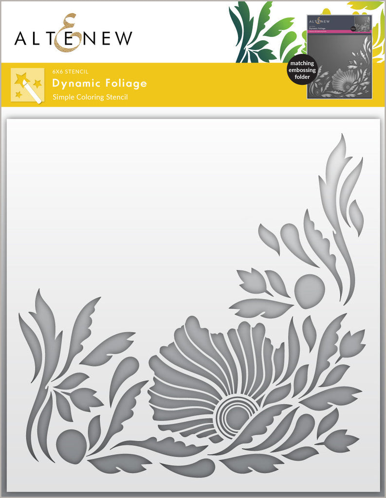 Altenew Dynamic Foliage Simple Coloring Stencil alt8214