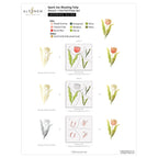 Altenew Spark Joy Blushing Tulip Stencil and Hot Foil Plate Set layering guide