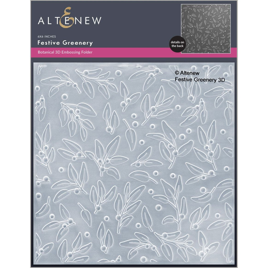 Altenew Festive Greenery 3D Embossing Folder alt8202