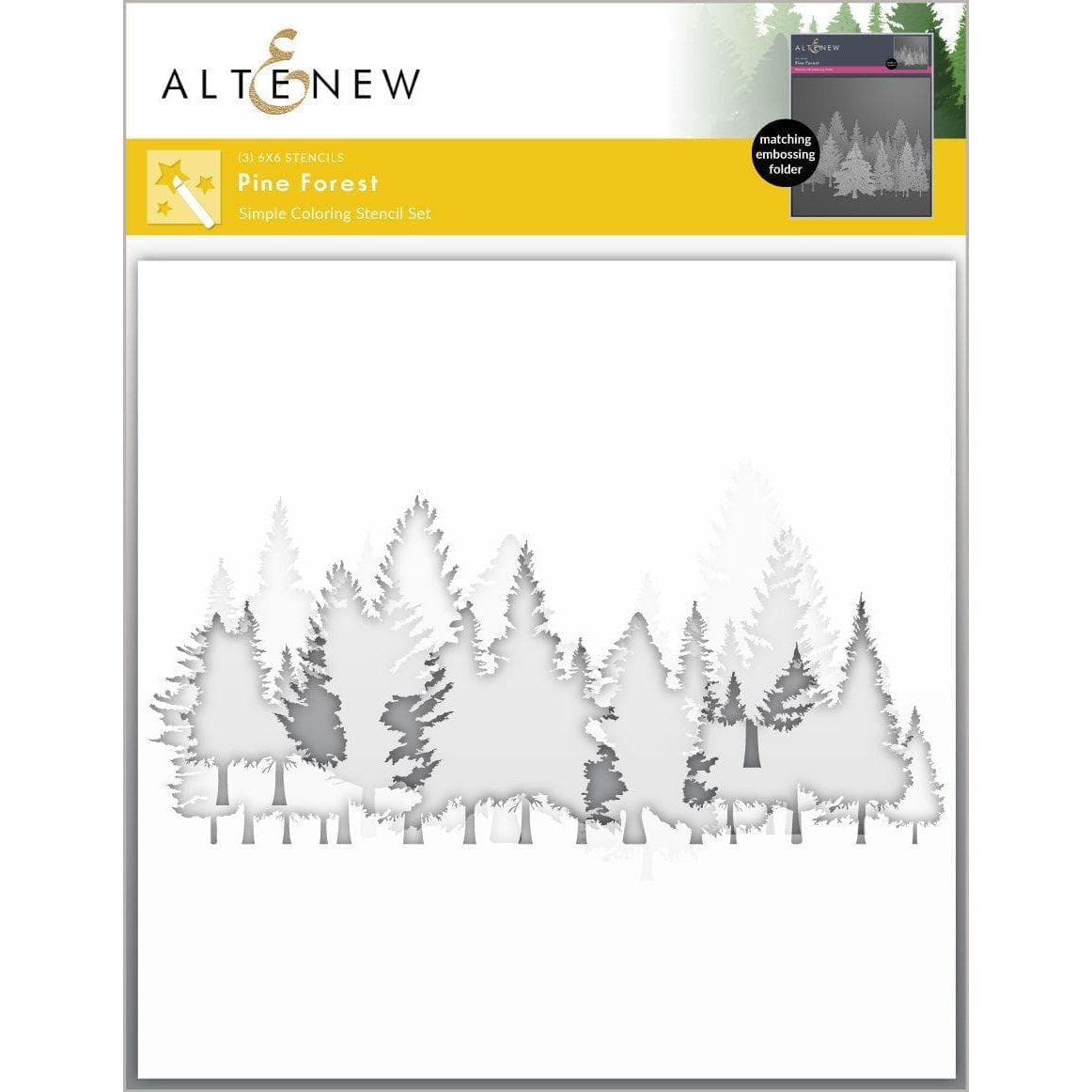 Altenew PINE FOREST Simple Coloring Stencils ALT7534