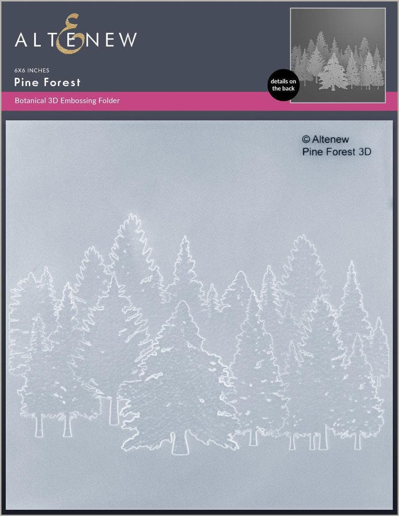 Altenew PINE FOREST 3D Embossing Folder ALT7339