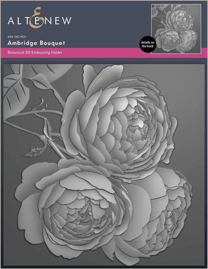 Altenew AMBRIDGE ROSE 3D Embossing Folder ALT7309