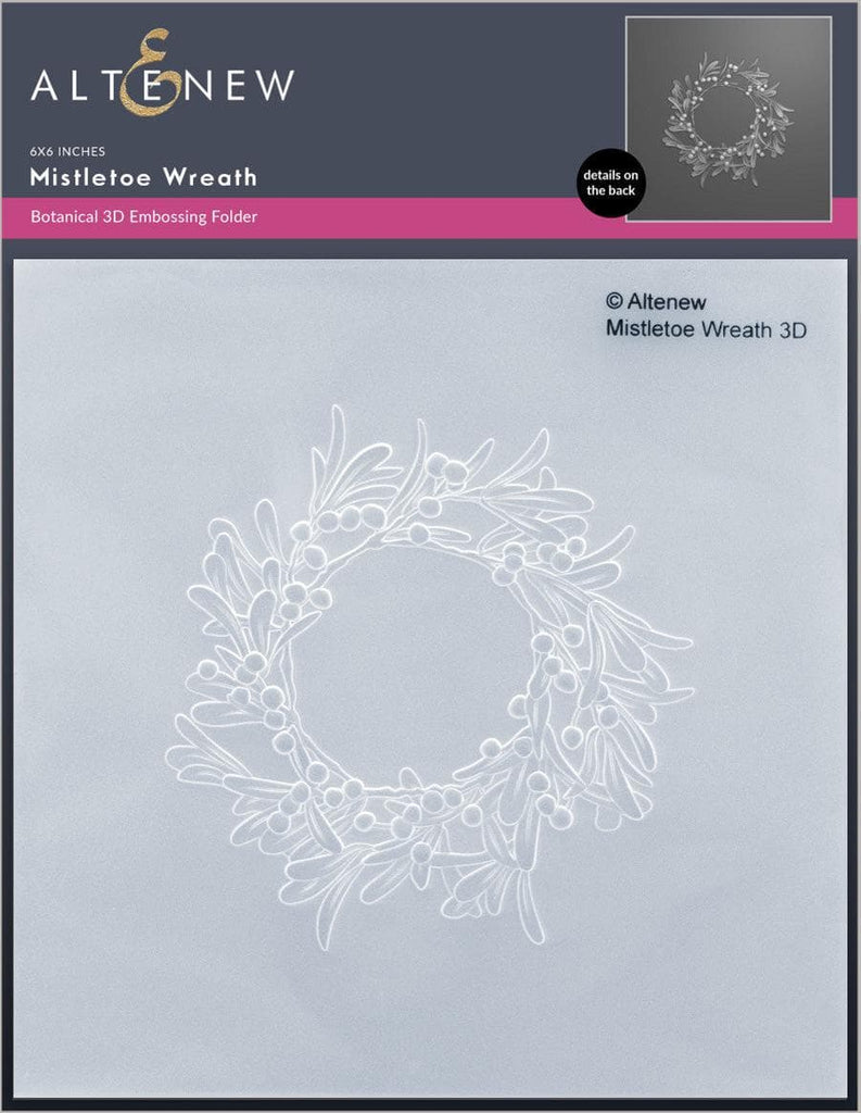 Altenew MISTLETOE WREATH 3D Embossing Folder ALT7318