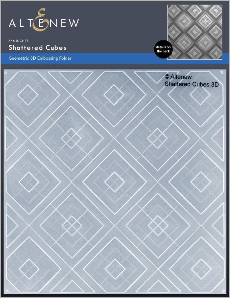 Altenew SHATTERED CUBES 3D Embossing Folder ALT7469
