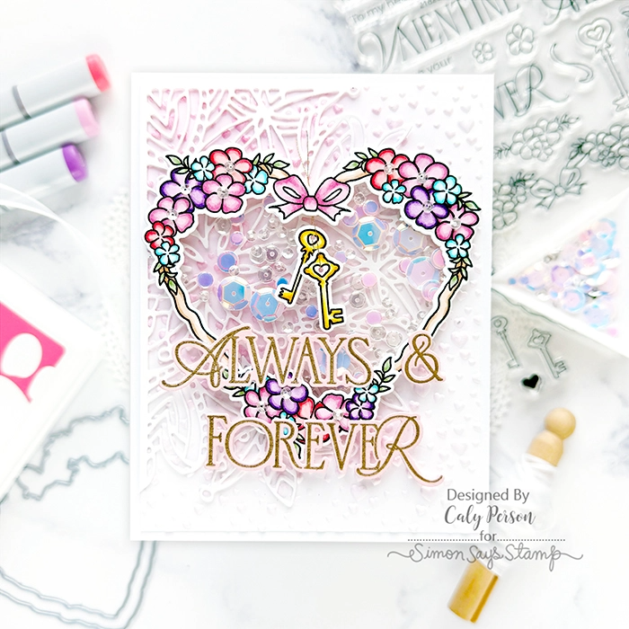 Simon Says Stamps and Dies Always and Forever set912af To Be Loved Valentine's Day Card | color-code:ALT04