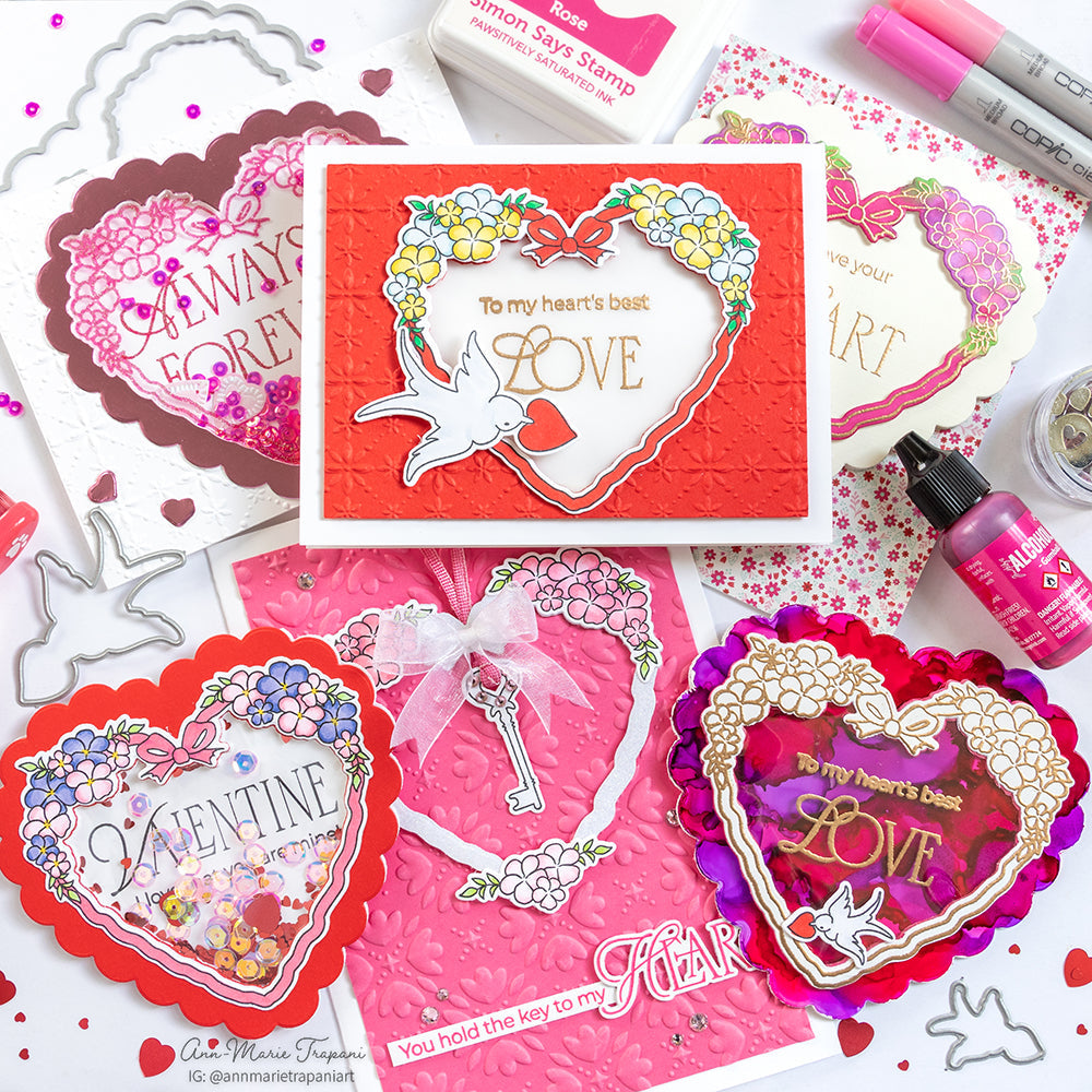 Simon Says Clear Stamps Always and Forever 2162ssc To Be Loved Valentine's Day Cards