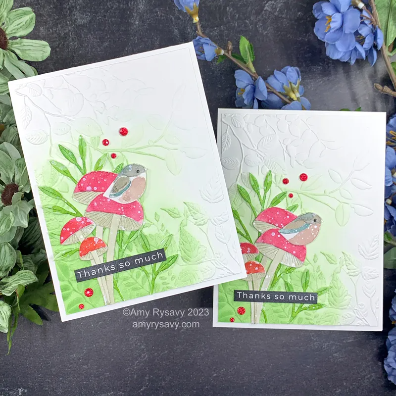 Simon Says Stamp Layered Bird Bunch Wafer Dies s908 Season Of Wonder Thank You Cards | color-code:ALT01
