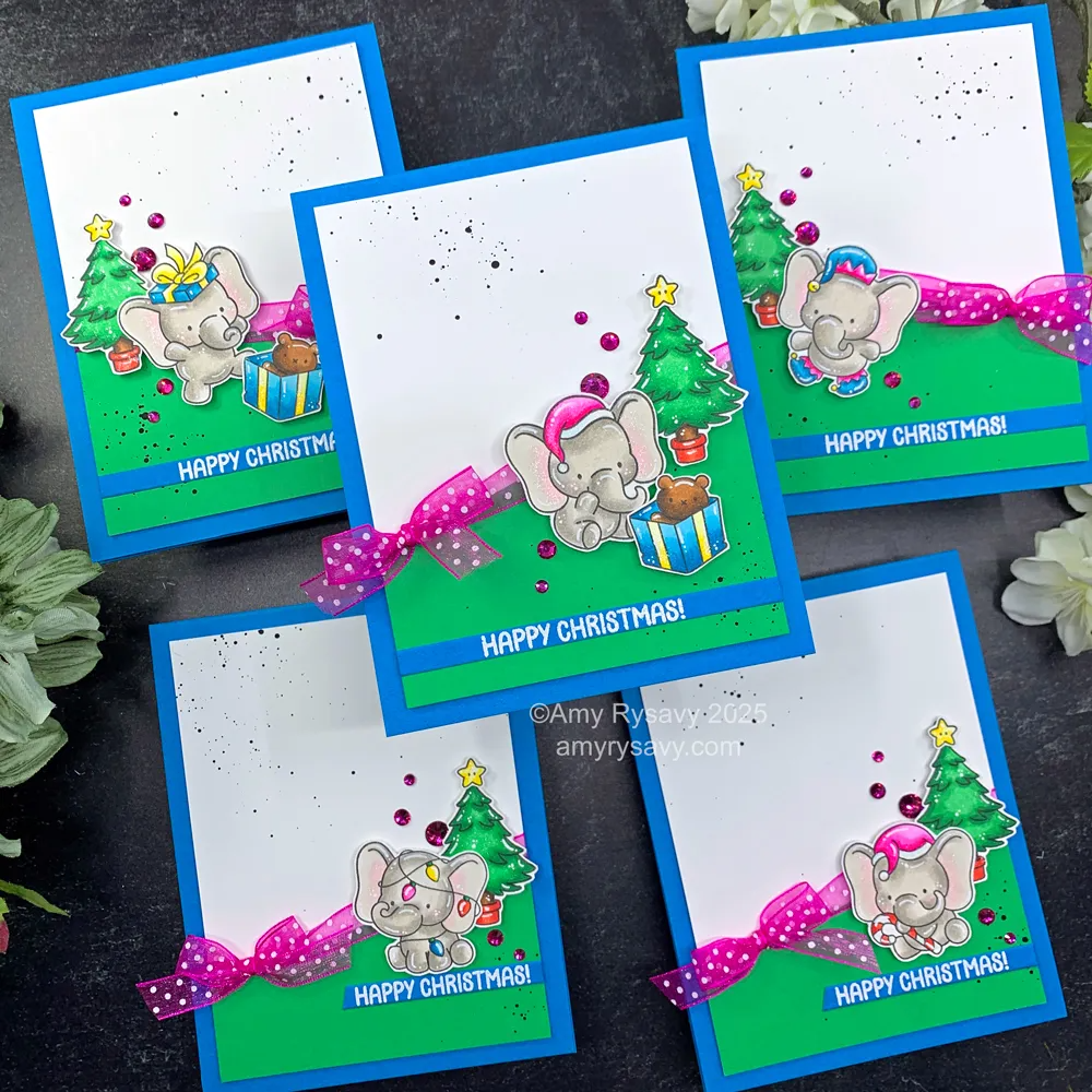 Simon Says Stamp Festive Elephants Wafer Dies 1252sdc Christmas Cards | color-code:ALT04