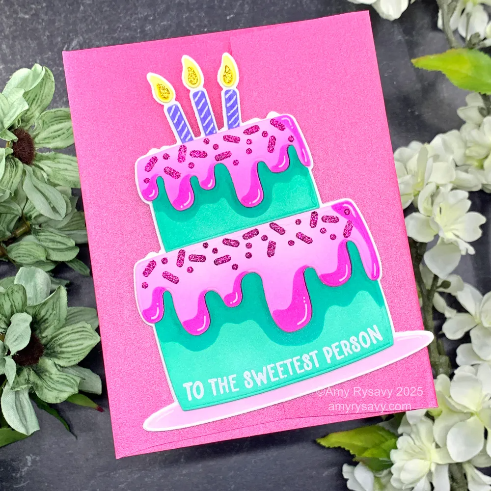 Simon Says Stamp Big Birthday Cake Wafer Dies 1161sdc Sweet Wishes Birthday Card | color-code:ALT04