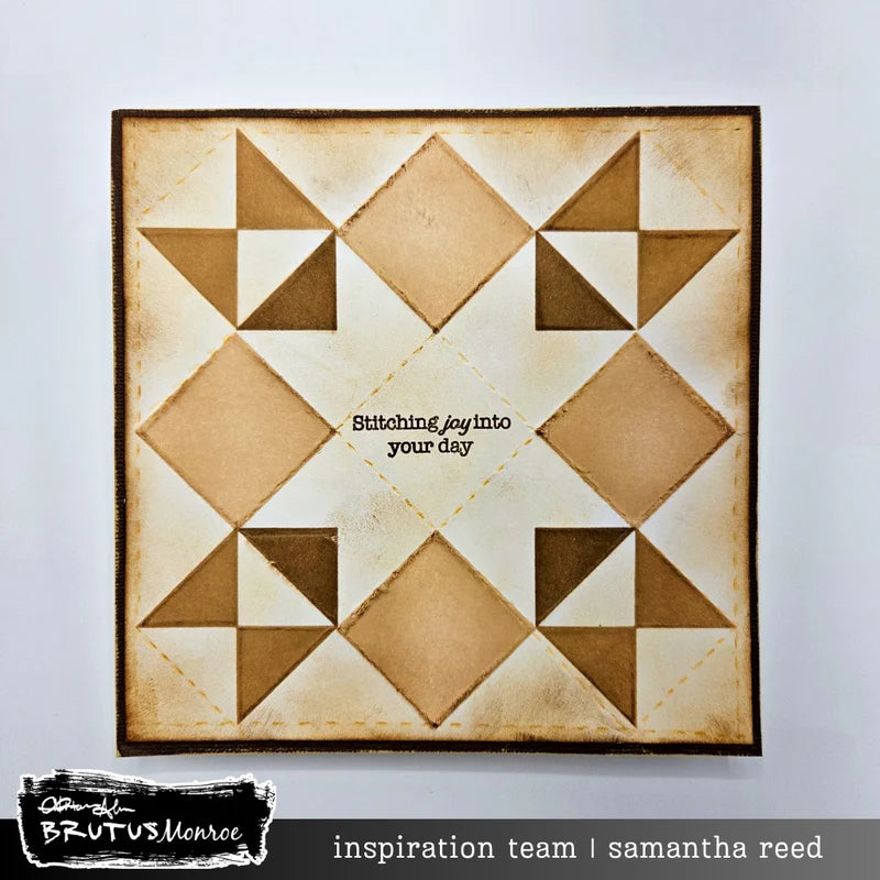 Brutus Monroe Rustic Patchwork Layering Stencils bru9599