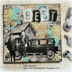 Tim Holtz Cling Rubber Stamps Paint By Number cms483 best friends | color-code:ALT02