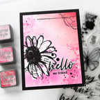 Simon Says Stamp Set of 2 Stencils and 3 Masks A Little Artsy 1135stc Hello Card