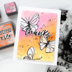 Simon Says Stamp Set of 2 Stencils and 3 Masks A Little Artsy 1135stc Thanks Card