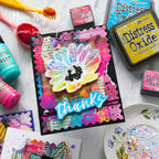 Simon Says Stamp A Little Artsy Wafer Dies 1637sdc Thanks Card