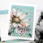 Simon Says Stamps Dies and Stencils A Little Artsy set1214la Hello Card