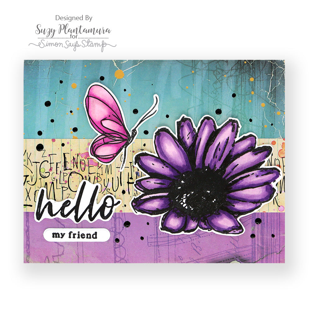 Simon Says Clear Stamps A Little Artsy 2416ssc Hello Card | color-code:ALT07