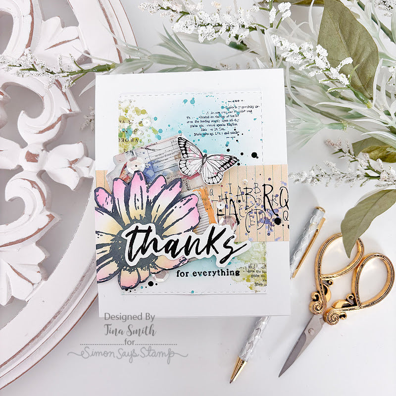 Simon Says Clear Stamps A Little Artsy 2416ssc Thanks Card