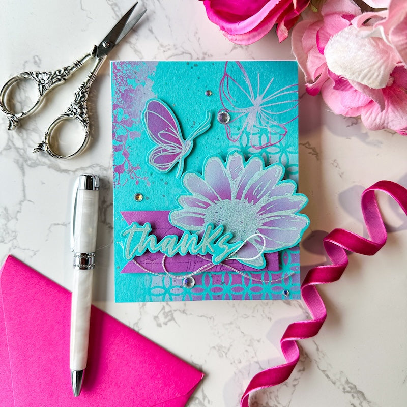 Simon Says Stamps Dies and Stencils A Little Artsy set1214la Thanks Card | color-code:ALT04
