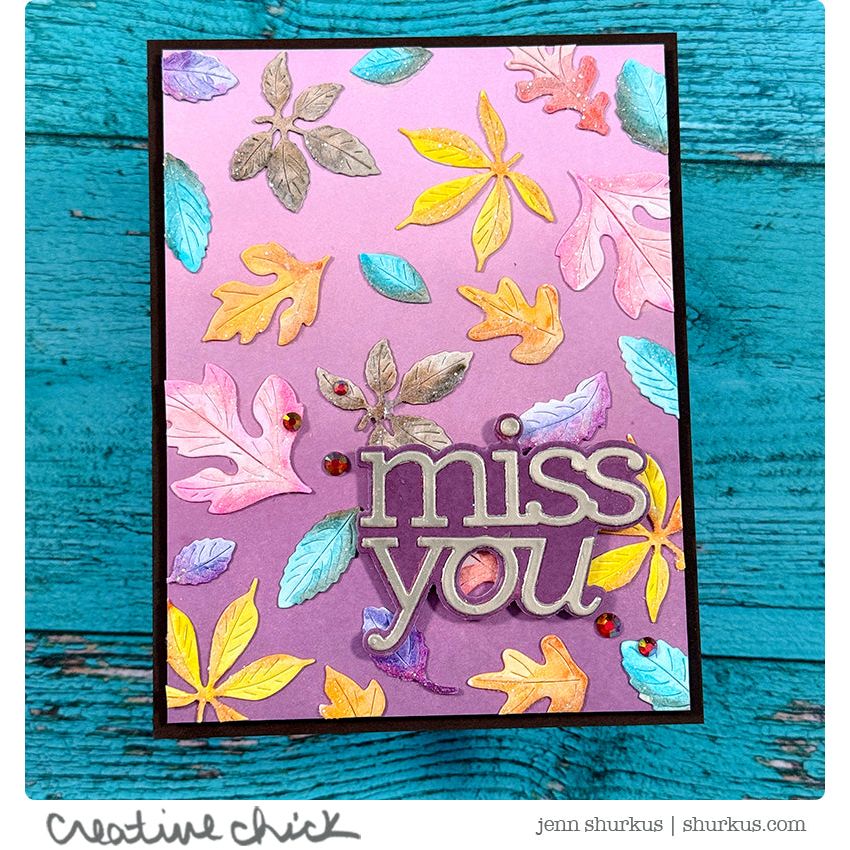 Simon Says Stamp Autumn Leaves Wafer Dies s1076 STAMPtember Miss You Card | color-code:ALT02