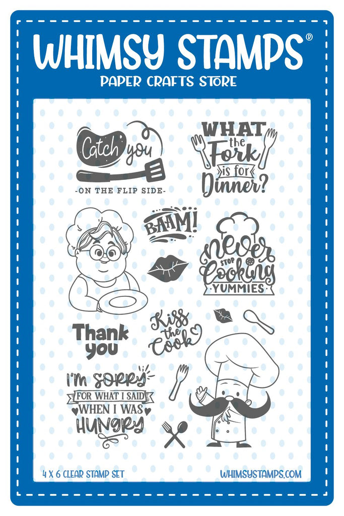 Whimsy Stamps Whats For Dinner Clear Stamps cwsd470