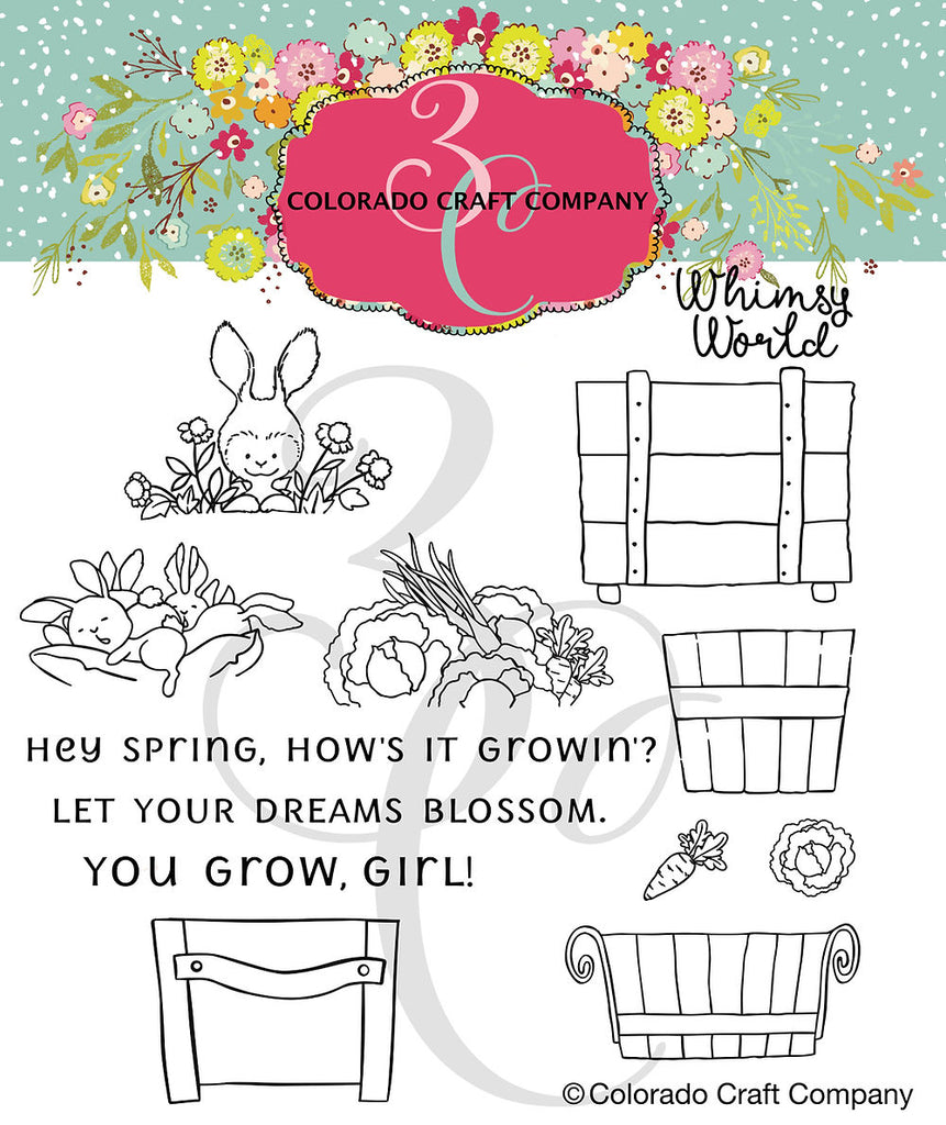Colorado Craft Company Whimsy World Dreams Blossom Clear Stamps ww980